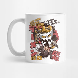 Japanese Ramen Noodles Kaiju Monster Mug